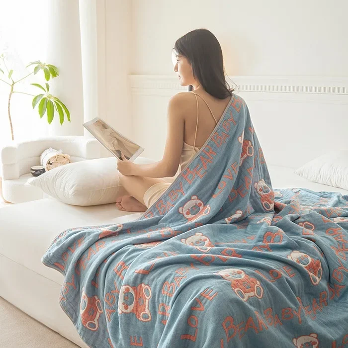 New Class a Cotton Is Not Easy to Shrink 6 Layers Gauze Blanket Towel Blanket Summer Blanket
New Class a Cotton Is Not Easy to Shrink 6 Layers Gauze Blanket Towel Blanket Summer Blanket