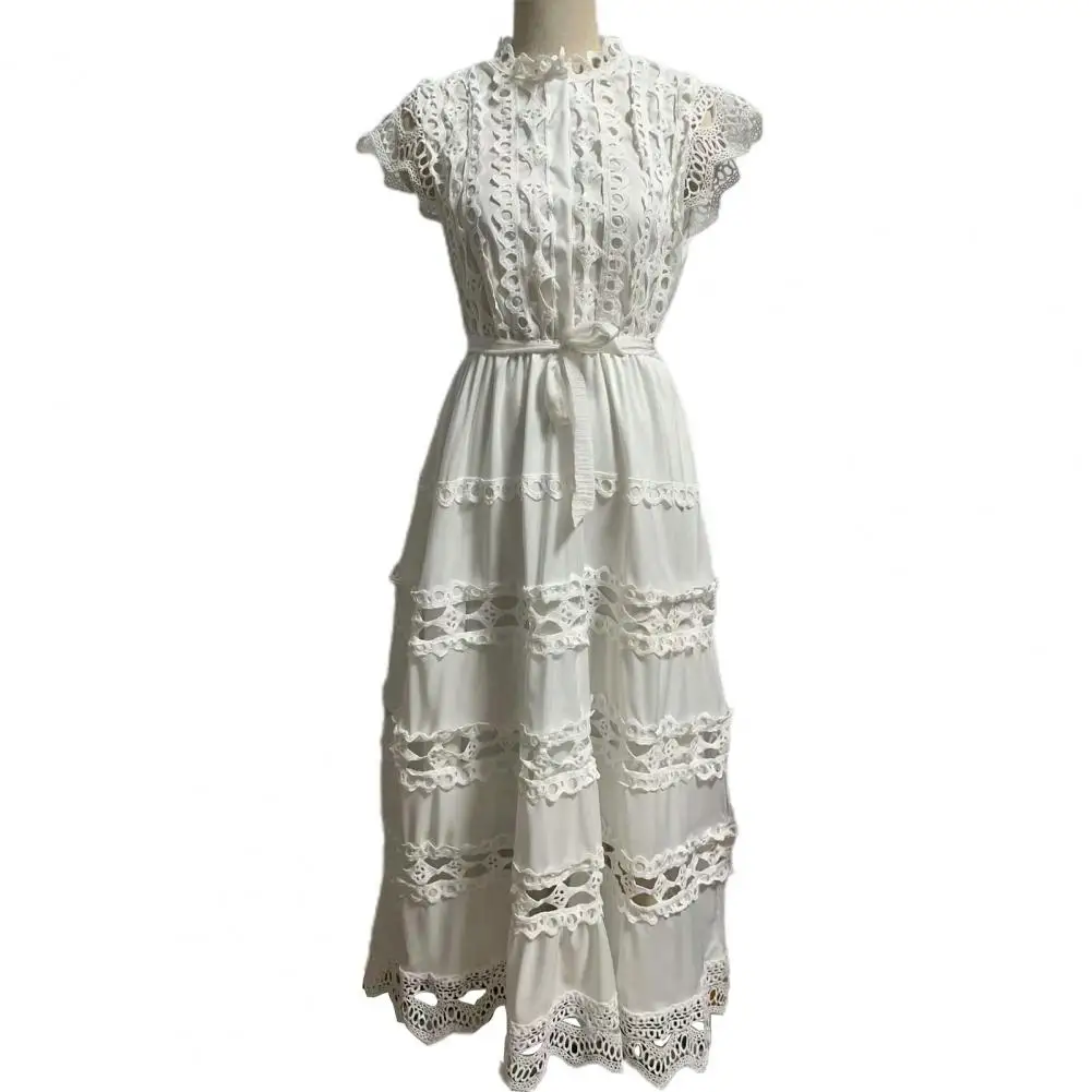 Lady Maxi Dress Stand Collar Party Dress Soft Dress Up Stylish Cutout Women Party Dress
Lady Maxi Dress Stand Collar Party Dress Soft Dress Up Stylish Cutout Women Party Dress
