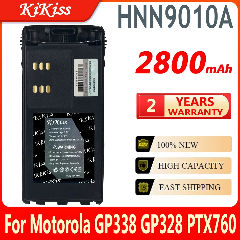 2800mAh KiKiss Battery HNN9010A For Motorola GP338 GP328 PTX760 Walkie-talkie Explosion High Capacity Batteries
2800mAh KiKiss Battery HNN9010A For Motorola GP338 GP328 PTX760 Walkie-talkie Explosion High Capacity Batteries