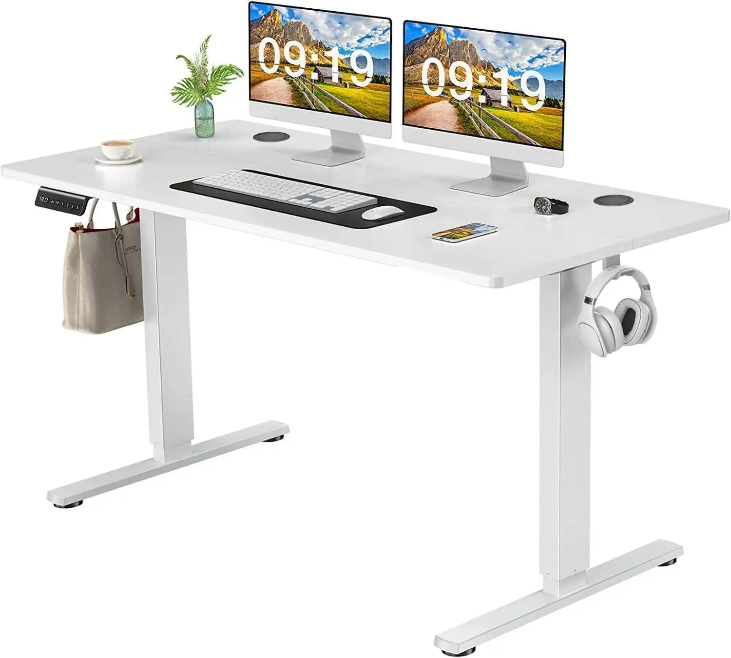 Ergonomic White Height Adjustable 55'' x 24" Standing Desk for Sit to Stand Workstation,Comfortable Standing Desk for Home Offic
Ergonomic White Height Adjustable 55'' x 24" Standing Desk for Sit to Stand Workstation,Comfortable Standing Desk for Home Offic