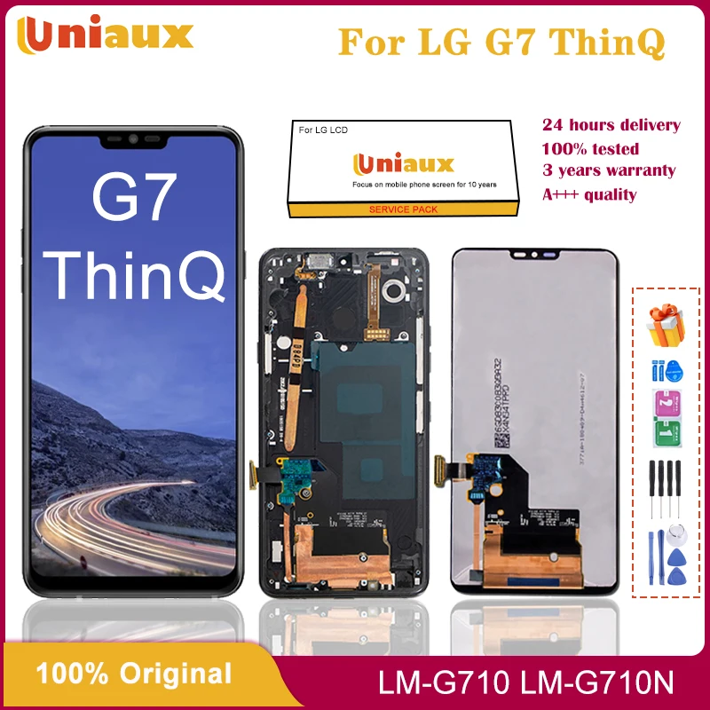 

6,1 ''Оригинальный сенсорный экран для LG G7 G710EM G710PM ЖК-дисплей дигитайзер в сборе для LG G7 ThinQ G710 G710TM G710N ЖК-экран