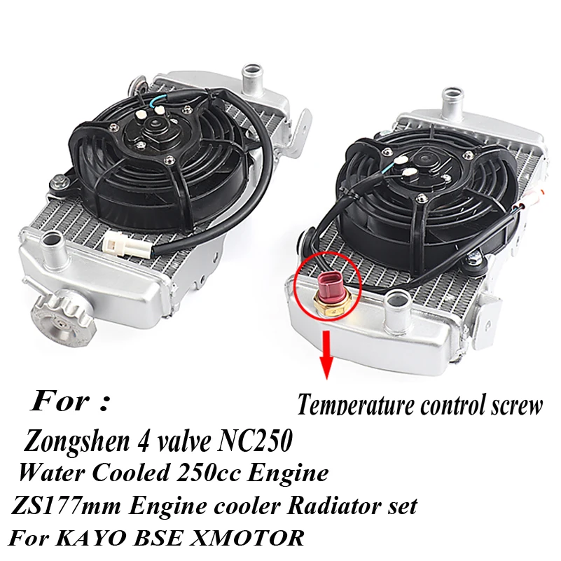 Zongshen 4 valve NC250 water cooled 250cc engine radiator xmotos apollo water box with fan accessories For KAYO BSE motorcycle
Zongshen 4 valve NC250 water cooled 250cc engine radiator xmotos apollo water box with fan accessories For KAYO BSE motorcycle