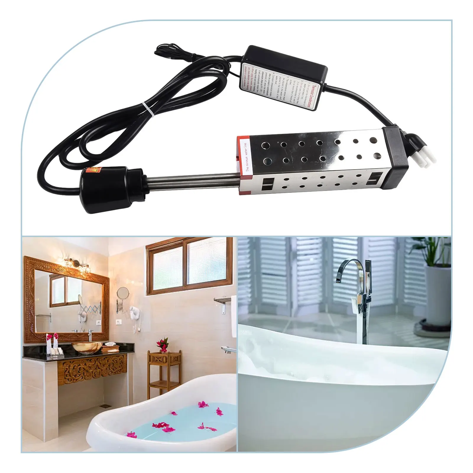 Portable Electric Heater for Water Heating Elements 2500W 1500W Immersion Automatic Power Off Safe Stainless Steel Guard
Portable Electric Heater for Water Heating Elements 2500W 1500W Immersion Automatic Power Off Safe Stainless Steel Guard