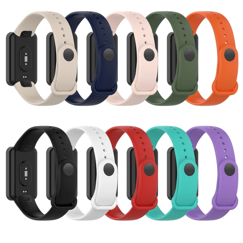 77JC Quick Release Watch Support Loop Accessory Silicone Wristbands Bracelet Fit for Redmi smart band pro Anti-scratch Straps |