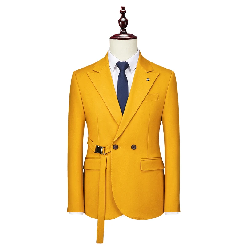 

Solid Color Designer Blazers For Men Gentleman Casual Luxury Slim Four Seasons Quality Easy Care Coat Jacket Terno Masculino 6XL