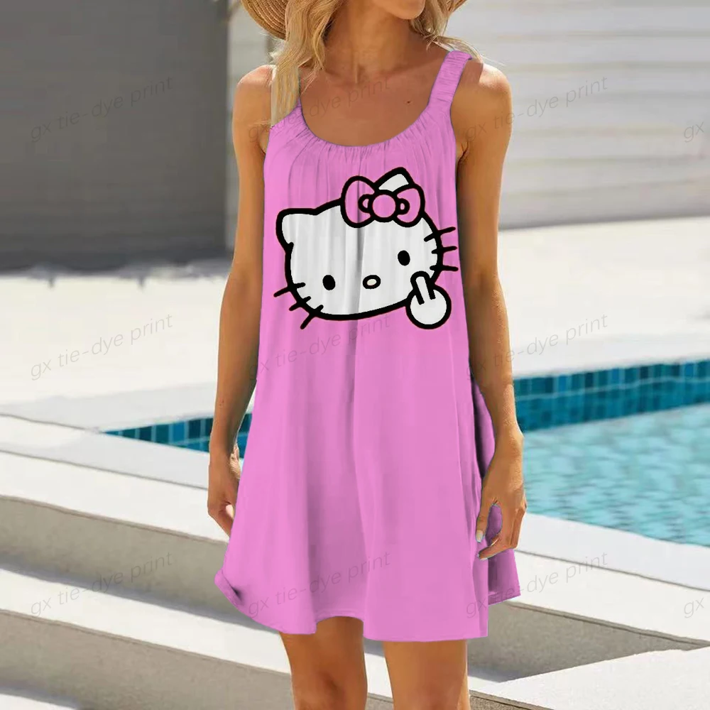 Hello Kitty Print Mini Summer Dresses Women O Neck Casual Beach Sundress Sexy Botton Wrap Bodycon Dress Female 2023 Summer
Hello Kitty Print Mini Summer Dresses Women O Neck Casual Beach Sundress Sexy Botton Wrap Bodycon Dress Female 2023 Summer