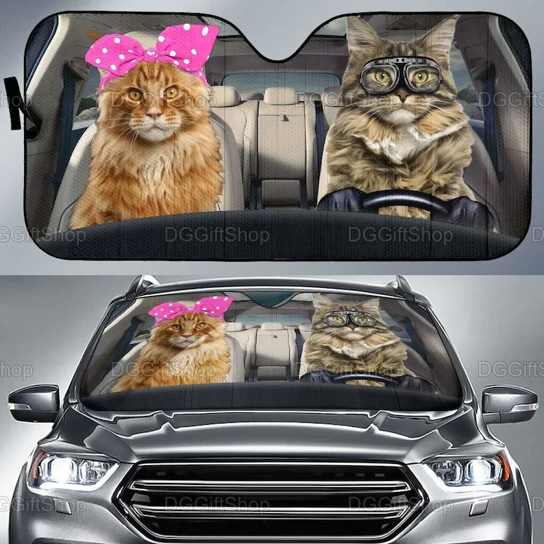 Couple Cat In Car Sun Shade, Funny Cat Sun Shade, Cat Car Accessories, Auto Car Seat Covers, Car Sun Protector, Car Owner Gift P
Couple Cat In Car Sun Shade, Funny Cat Sun Shade, Cat Car Accessories, Auto Car Seat Covers, Car Sun Protector, Car Owner Gift P