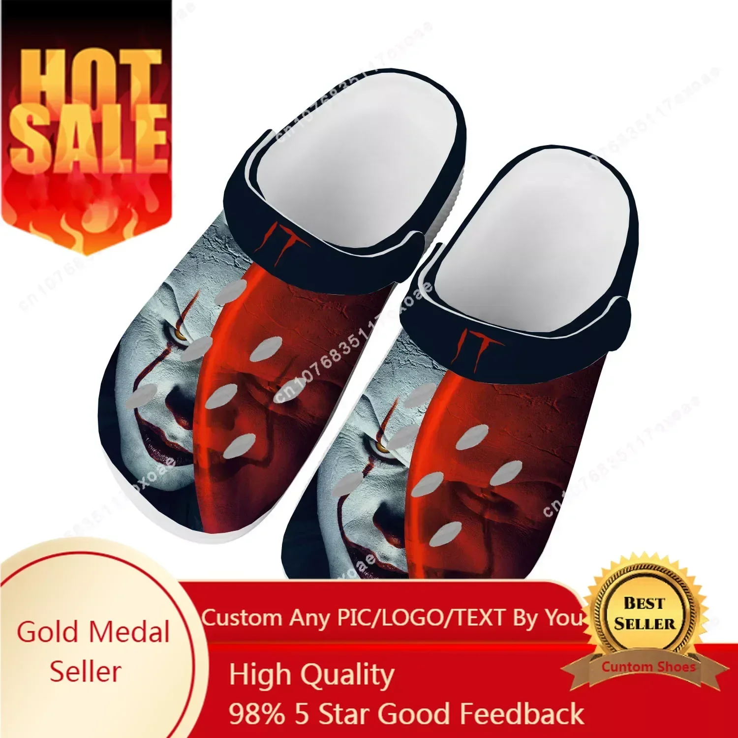 It Movie Pennywise the dancing clown Home Clog Mens Women Youth Boy Girl Sandals Shoes Garden Custom Shoe Beach Hole Slippers
It Movie Pennywise the dancing clown Home Clog Mens Women Youth Boy Girl Sandals Shoes Garden Custom Shoe Beach Hole Slippers