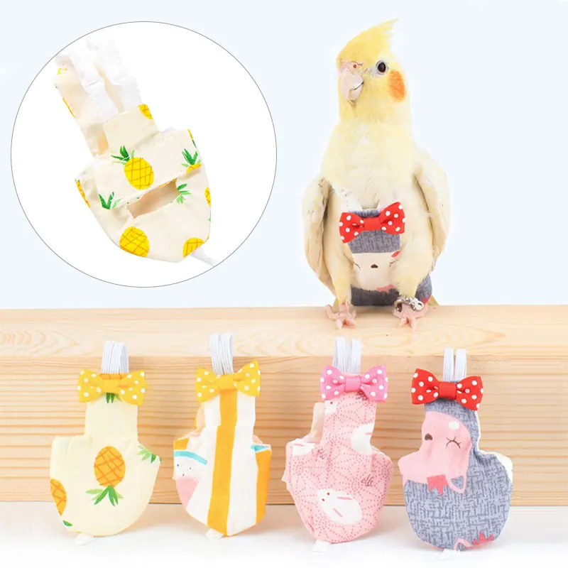 Parrot Diaper With Bowtie Cute Colorful Fruit Floral Cockatiel Pigeons Small Medium Large Pet Birds Washable Flight Suit Clothes
Parrot Diaper With Bowtie Cute Colorful Fruit Floral Cockatiel Pigeons Small Medium Large Pet Birds Washable Flight Suit Clothes