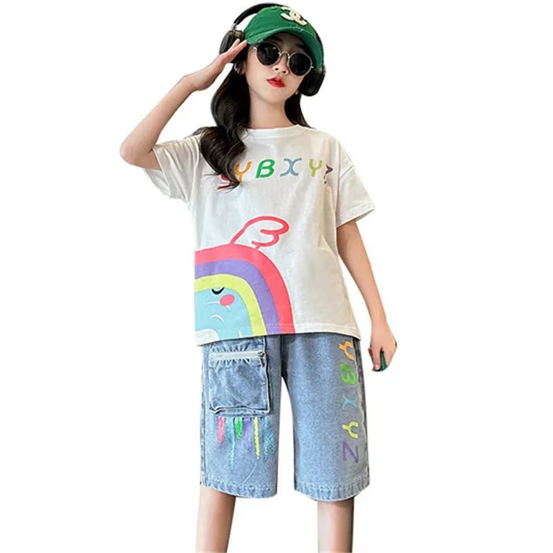 2023 New Fashion Summer Girls Clothing Set Cartoon Pattern Tshirt + Shorts Cute Print Child Clothes Suit Kids Outfits 5-14 Years
2023 New Fashion Summer Girls Clothing Set Cartoon Pattern Tshirt + Shorts Cute Print Child Clothes Suit Kids Outfits 5-14 Years