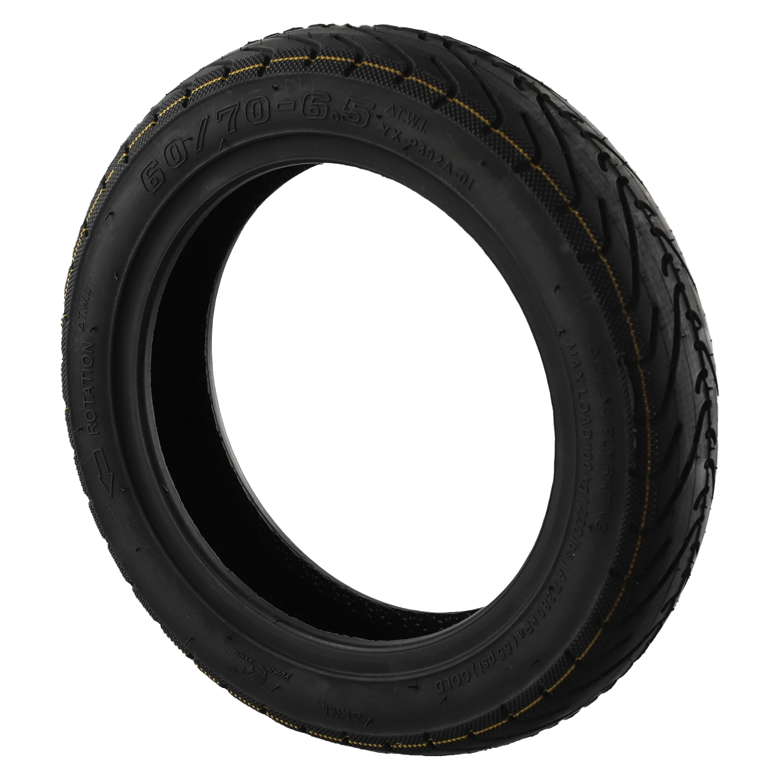 

Durable And Practical Brand New Outdoors Tubeless Tire 10 Inch 245*245*55mm 520g 60/70-6.5 Accessory Black Parts