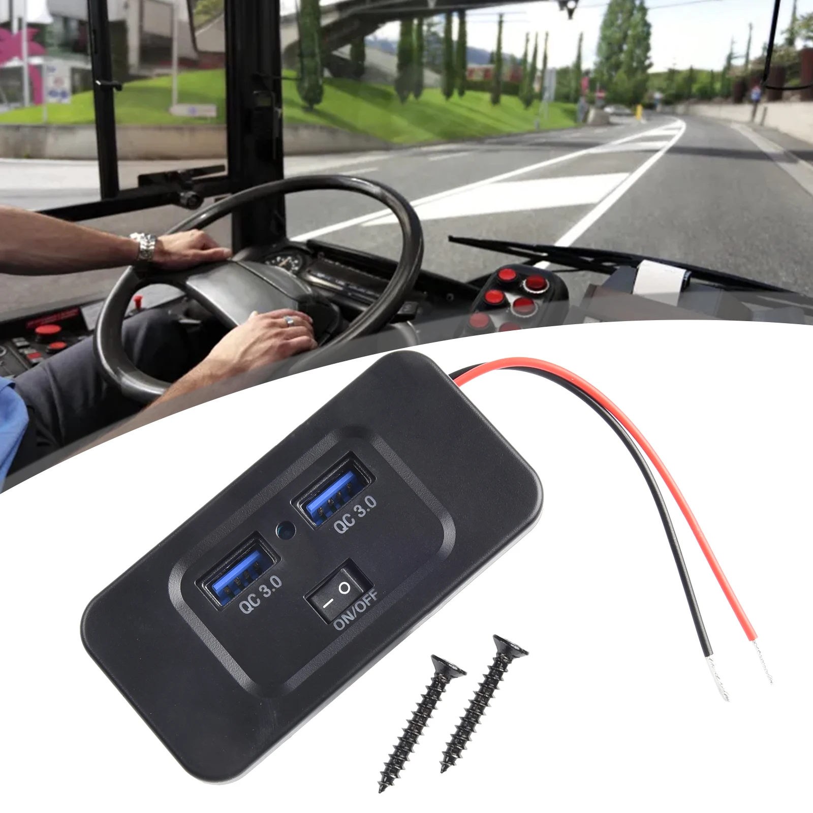 12V-24V QC 3.0 Dual USB Car Fast Charger Socket Power Outlet Panel Mount Home DIY Repair Replacement Vehicle Accessories
12V-24V QC 3.0 Dual USB Car Fast Charger Socket Power Outlet Panel Mount Home DIY Repair Replacement Vehicle Accessories