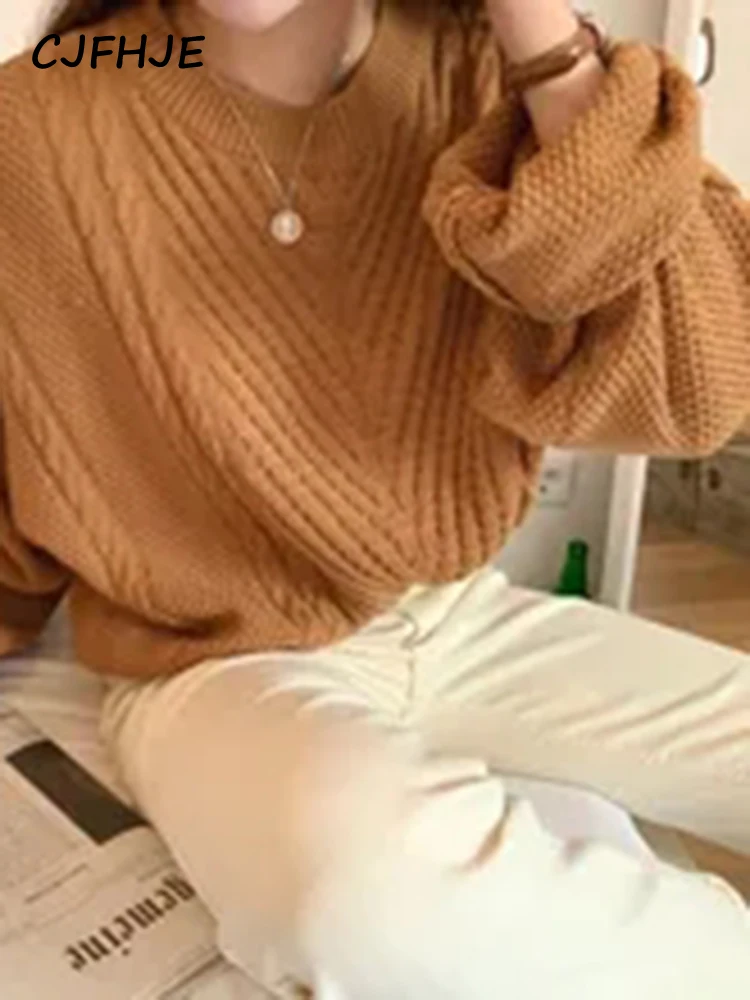 CJFHJE Autumn Winter O-Neck Long Sleeve Sweater Apricot Thick Warm Sweaters Women Korean Loose Casual Knitted Pullovers Female
CJFHJE Autumn Winter O-Neck Long Sleeve Sweater Apricot Thick Warm Sweaters Women Korean Loose Casual Knitted Pullovers Female