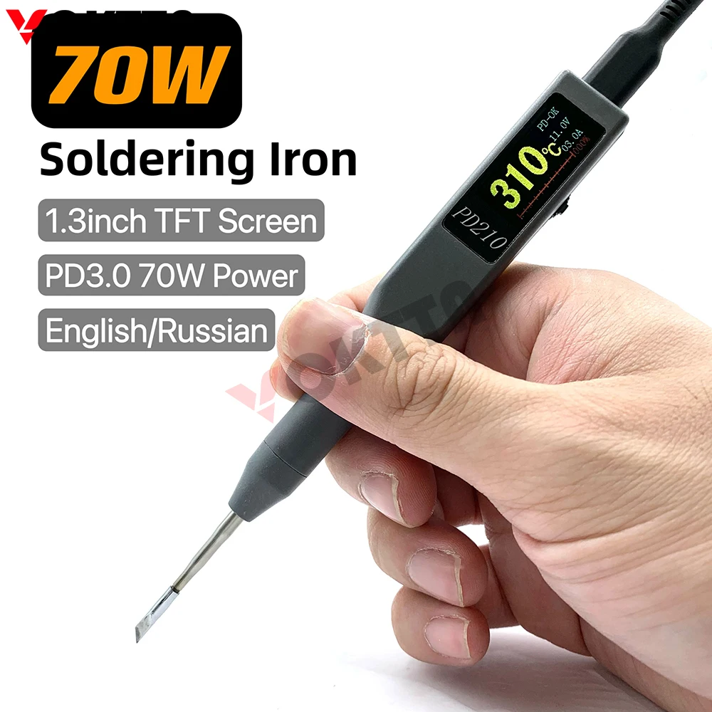 Electric Soldering Iron Kit PD210 70W Repair Tool Welding Solder Rework Station Heat Pencil Smart Portable Solder Iron Tips
Electric Soldering Iron Kit PD210 70W Repair Tool Welding Solder Rework Station Heat Pencil Smart Portable Solder Iron Tips
