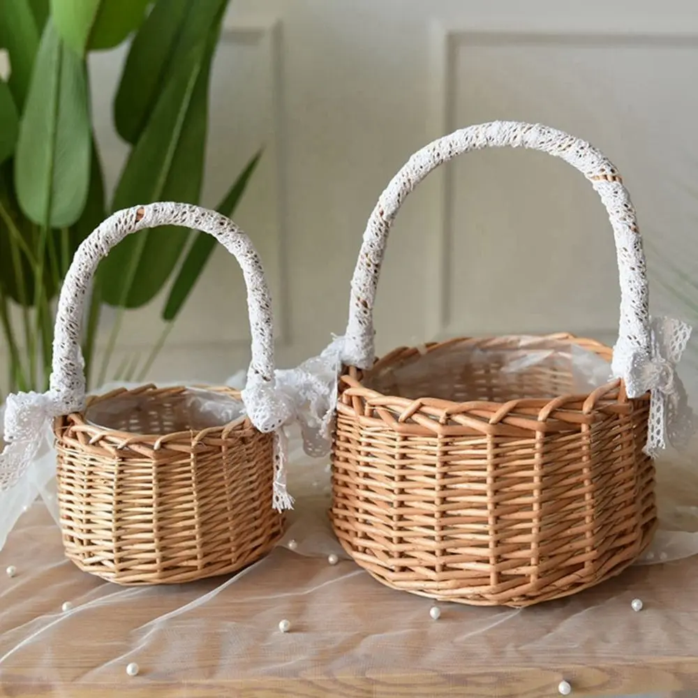 Wicker Rattan Lace For Picnic Bow Decoration Hand-Held Hand Basket Storage Basket Flower Pot Flower Basket
Wicker Rattan Lace For Picnic Bow Decoration Hand-Held Hand Basket Storage Basket Flower Pot Flower Basket