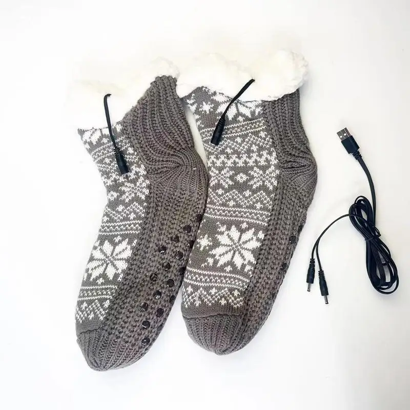 5V USD heated Socks Winter snowflake pattern Thermal Christmas socks For Field Hockey Outdoor Camping Skiing Home for women gift
5V USD heated Socks Winter snowflake pattern Thermal Christmas socks For Field Hockey Outdoor Camping Skiing Home for women gift