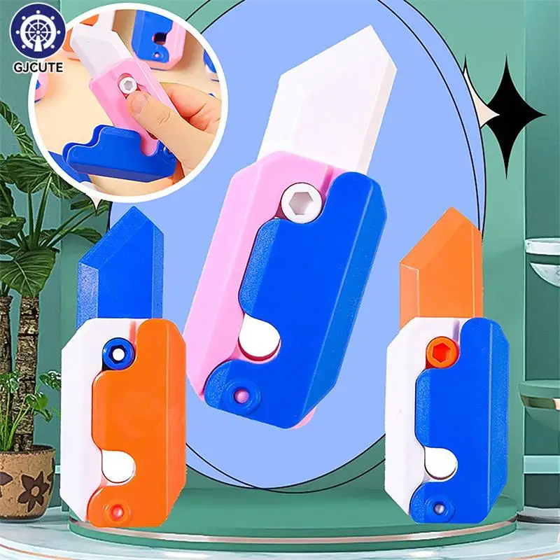 Random Color 3D Gravity Knife Carrot Knife Decompression Push Card Decompressionn Toy Children's Cognitive Toys Student Prize
Random Color 3D Gravity Knife Carrot Knife Decompression Push Card Decompressionn Toy Children's Cognitive Toys Student Prize
