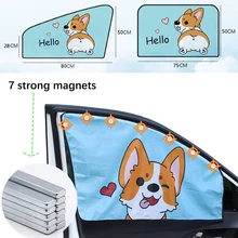 Magnetic Cartoon Sun Shade UV Protection Universal Car Curtain Auto Window Sunshade Side Mesh Windshield Visor Summer Film Kids Magnetic Cartoon Sun Shade UV Protection Universal Car Curtain Auto Window Sunshade Side Mesh Windshield Visor Summer Film Kids
