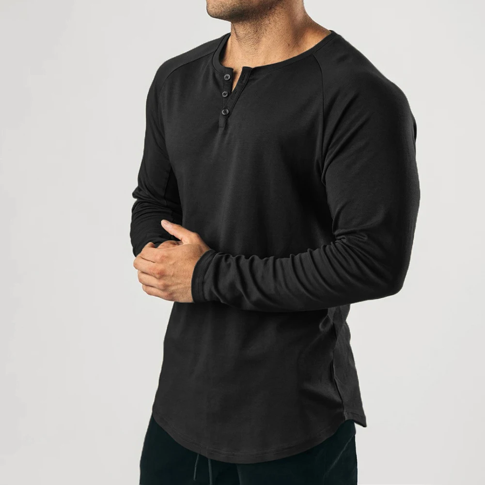 Мужская футболка, эластичные пуловеры Henley Grandad с длинным рукавом, однотонная Спортивная футболка, удобная тренировочная майка
Мужская футболка, эластичные пуловеры Henley Grandad с длинным рукавом, однотонная Спортивная футболка, удобная тренировочная майка