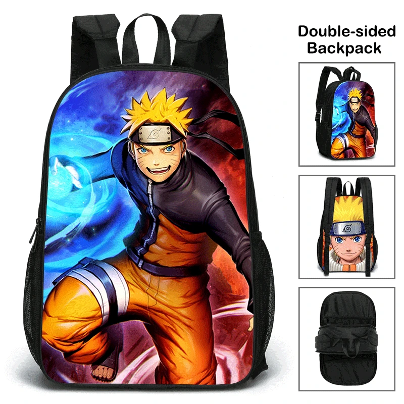 Bandai Double-sided 3D New Printed Schoolbag Naruto Double-sided Schoolbag Boys and Girls Backpack Lightening Zipper Shoulders
Bandai Double-sided 3D New Printed Schoolbag Naruto Double-sided Schoolbag Boys and Girls Backpack Lightening Zipper Shoulders