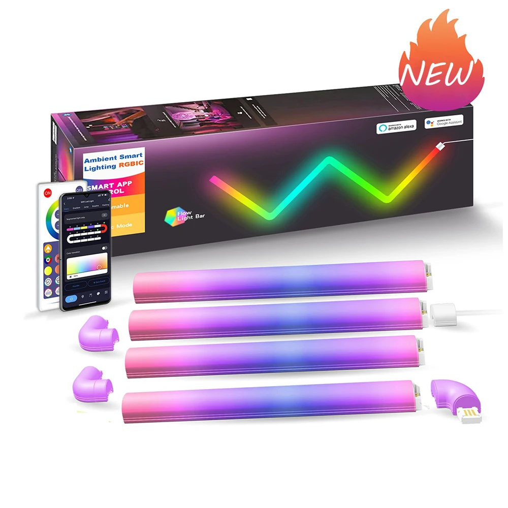 LED Smart Wall Light RGB Light Bar Bluetooth WIFIAPP Control Music Sync DIY Night Light TV Bedroom Game Room Bar Decoration
LED Smart Wall Light RGB Light Bar Bluetooth WIFIAPP Control Music Sync DIY Night Light TV Bedroom Game Room Bar Decoration