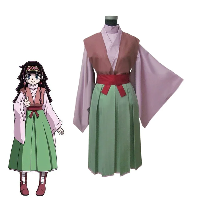 Anime HUNTER×HUNTER Alluka Zoldyck Cosplay Costume Aruka Zorudikku Woman Top Belt Ribbon Kimono Suit Halloween Costume
Anime HUNTER×HUNTER Alluka Zoldyck Cosplay Costume Aruka Zorudikku Woman Top Belt Ribbon Kimono Suit Halloween Costume