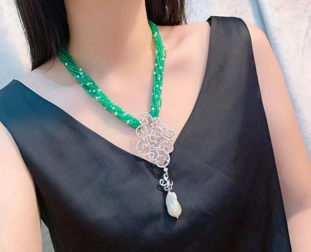 baroque green color natural fresh water pearl pendant necklace vintage twist necklace 45CM 50CM 925 sterling silver
baroque green color natural fresh water pearl pendant necklace vintage twist necklace 45CM 50CM 925 sterling silver