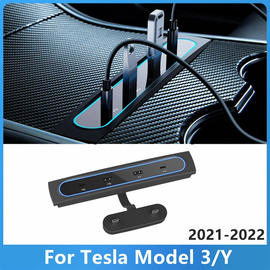 For Tesla Model 3 Model Y 2022 2021 Hub Car Charger USB C Dock Station Type C PD Fast Charging Date Transfer Splitter With LED
For Tesla Model 3 Model Y 2022 2021 Hub Car Charger USB C Dock Station Type C PD Fast Charging Date Transfer Splitter With LED