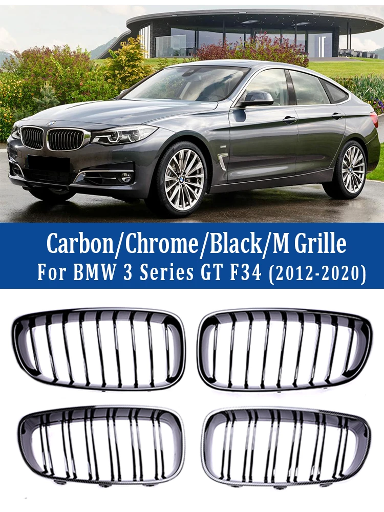 Front Bumper Kindey Grille Double Slat Gloss Black Grill For BMW 3 Series Gt F34 M3 2013-2020 320I 328I 335I Xdrive
Front Bumper Kindey Grille Double Slat Gloss Black Grill For BMW 3 Series Gt F34 M3 2013-2020 320I 328I 335I Xdrive