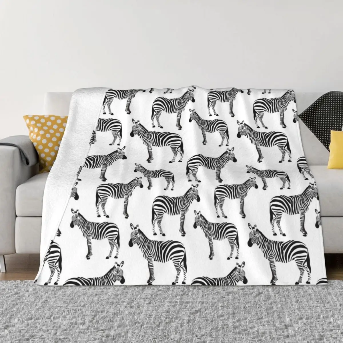 

Zebra, Black and White Zebras Throw Blanket Polar for winter for babies Blankets Sofas Of Decoration Decorative Throw Blankets