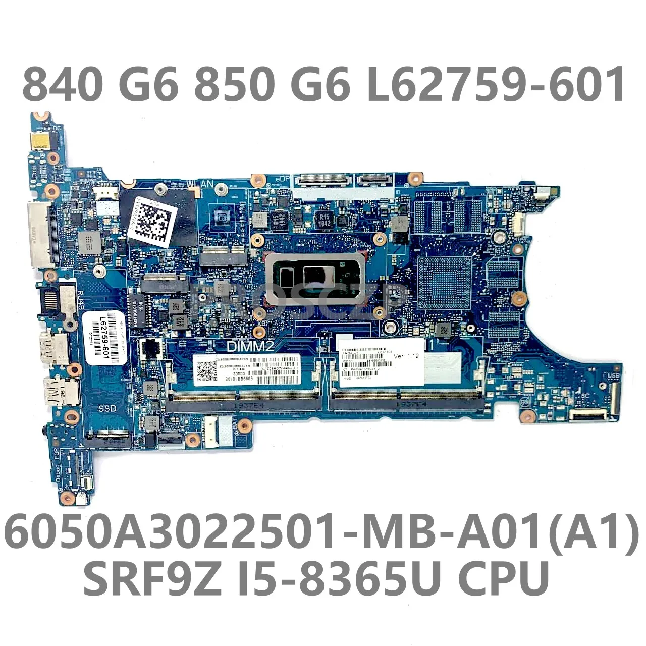 Для HP 840 G6 850 G6 материнская плата L62759-601 6050A3022501-MB-A01(A1) с процессором SRF9Z I5-8365U 100% протестирован
Для HP 840 G6 850 G6 материнская плата L62759-601 6050A3022501-MB-A01(A1) с процессором SRF9Z I5-8365U 100% протестирован