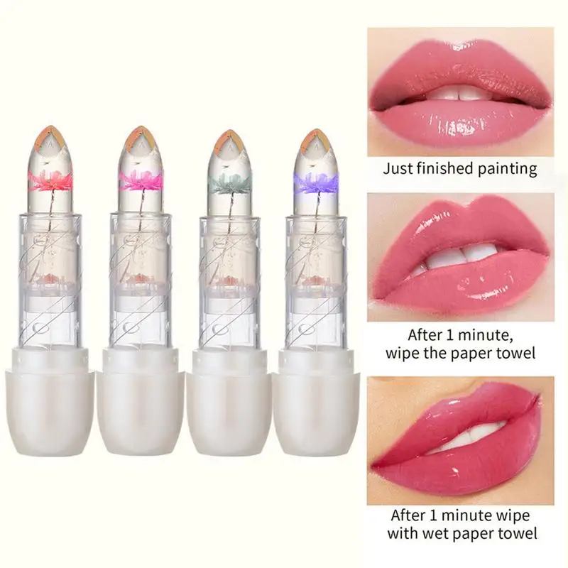 

Transparent Moisturizing Jelly Lipstick Long Lasting Moisturizing Lip Balm Lips Moisturizer Tinted Lip Chapstick Lip Gloss
