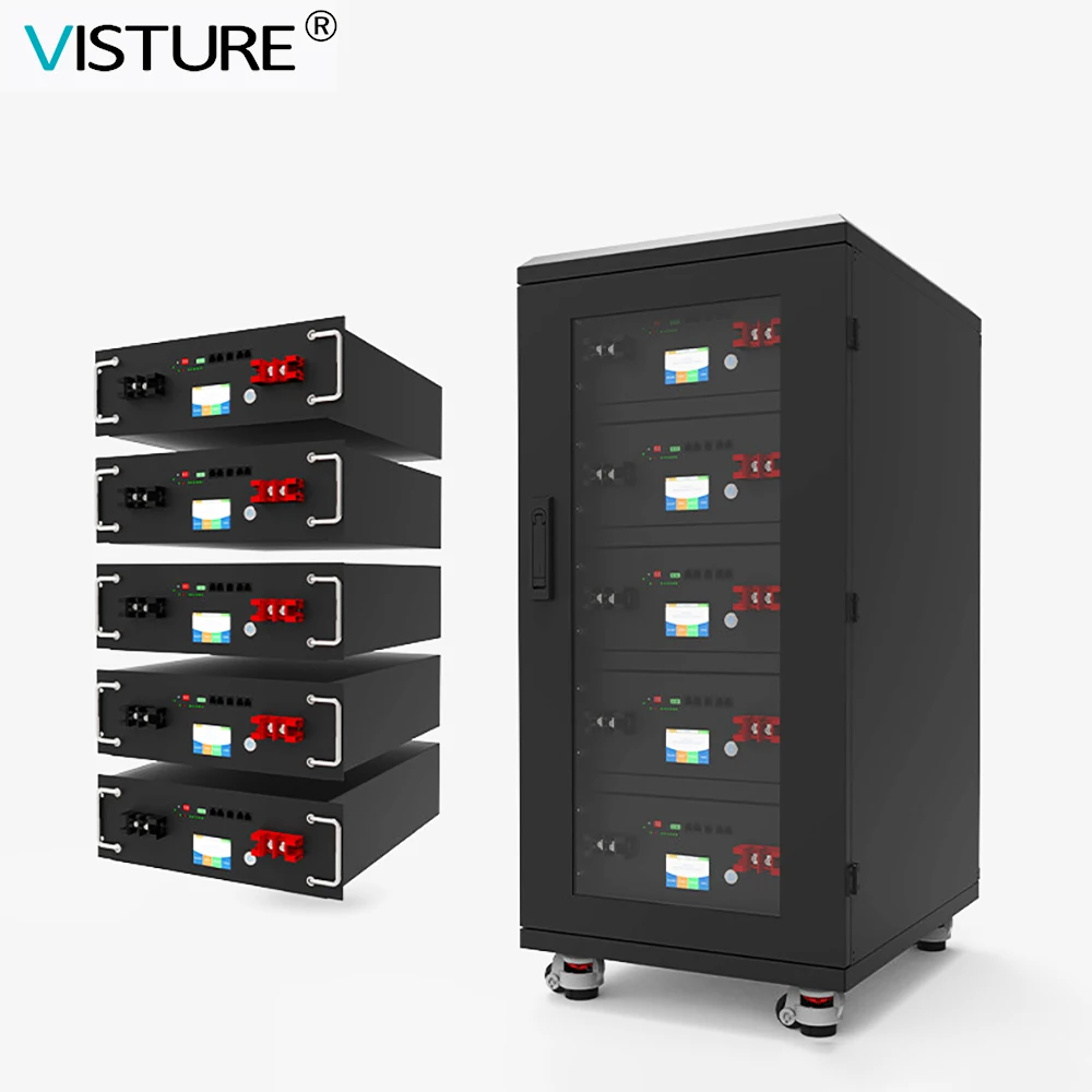 Visture 48V 100Ah to 500Ah LiFePO4 Battery Cabinets Built-in Smart BMS RS485 CAN Communication 8500+ Cycles 10 Years Lifespan
Visture 48V 100Ah to 500Ah LiFePO4 Battery Cabinets Built-in Smart BMS RS485 CAN Communication 8500+ Cycles 10 Years Lifespan