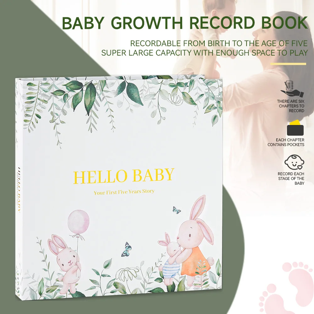 

Baby Memory Book Scrapbook Photo Album Pregnancy Diary Animal Design Keepsake Record Growth Journal Hand Account For New Parents