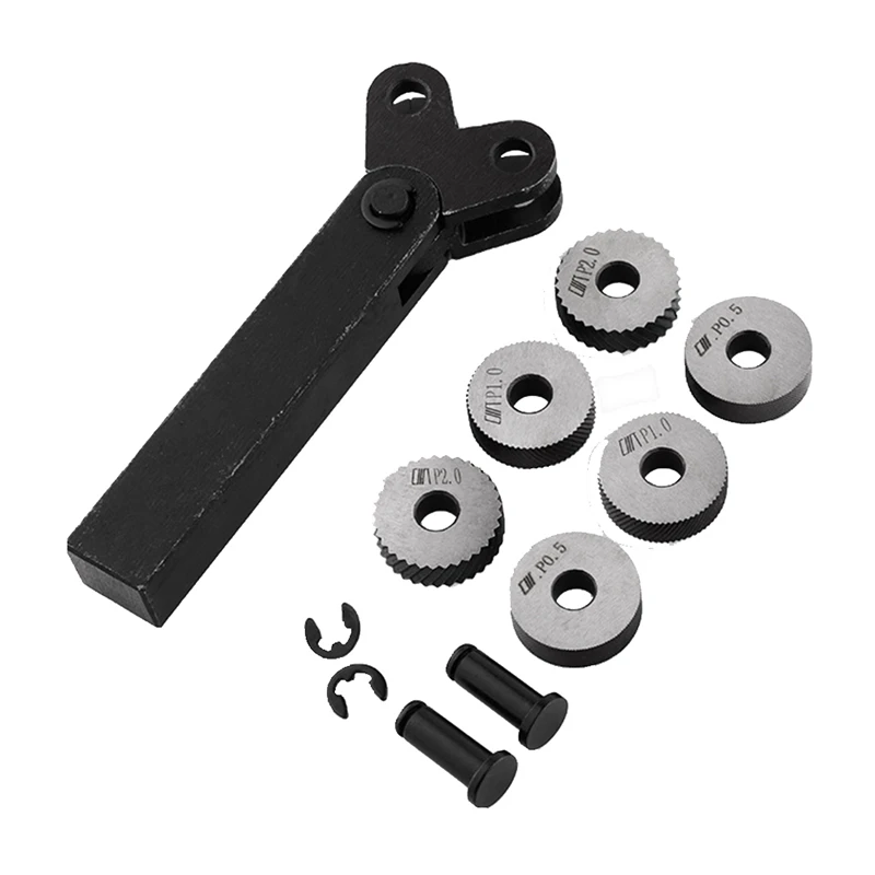 7-Piece High Strength Double Wheel Knurling Tool Set With 0.5Mm/1.0Mm/2.0Mm Pitch Straight Knurling Wheel
7-Piece High Strength Double Wheel Knurling Tool Set With 0.5Mm/1.0Mm/2.0Mm Pitch Straight Knurling Wheel