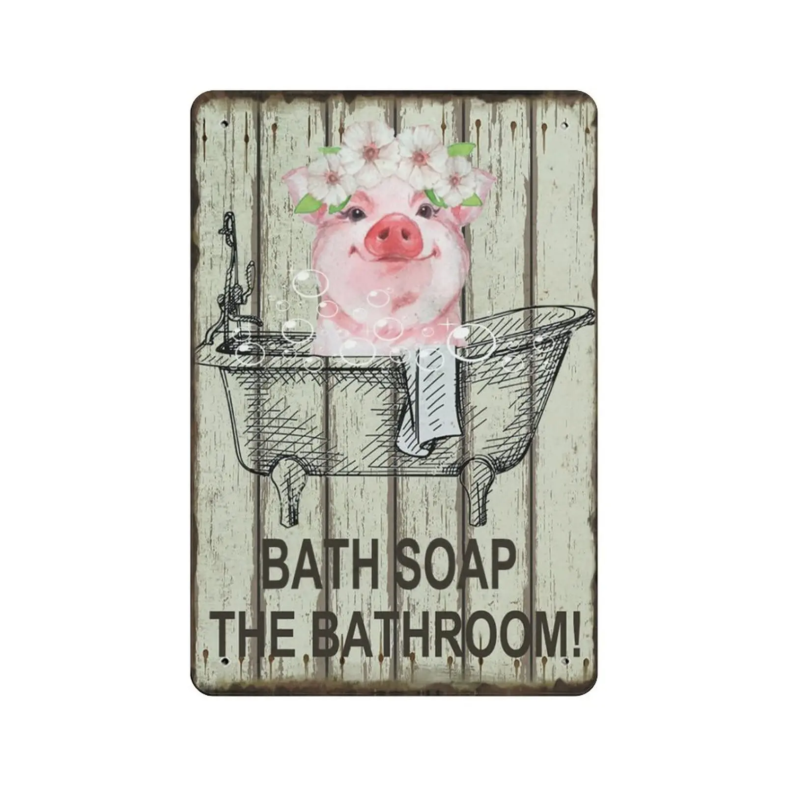 Funny Pig Bathroom Retro Metal Tin Sign,Bathroom Tin Sign Wall Decoration for Bathroom Bar Restaurant Vintage Tin Sign 8x12 Inch
Funny Pig Bathroom Retro Metal Tin Sign,Bathroom Tin Sign Wall Decoration for Bathroom Bar Restaurant Vintage Tin Sign 8x12 Inch
