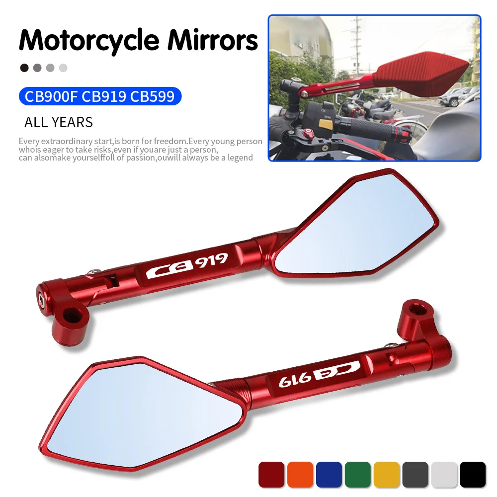 For SUZUKI For HONDA CB900F CB919 CB599 Motorcycle Accessories CNC Aluminum Rear View Rearview Mirrors Side Mirror Universal
For SUZUKI For HONDA CB900F CB919 CB599 Motorcycle Accessories CNC Aluminum Rear View Rearview Mirrors Side Mirror Universal