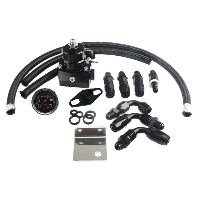 Universal Adjustable Fuel Pressure Regulator Oil Pressure Regulator Kit 6 Fitting End-Black
Universal Adjustable Fuel Pressure Regulator Oil Pressure Regulator Kit 6 Fitting End-Black