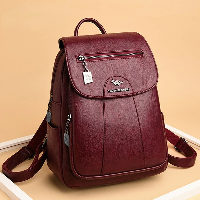 Women Soft Leather Backpacks Vintage Female Shoulder Bags Sac A Dos Casual Travel Ladies Bagpack Mochilas School Bags рюкзак
Women Soft Leather Backpacks Vintage Female Shoulder Bags Sac A Dos Casual Travel Ladies Bagpack Mochilas School Bags рюкзак