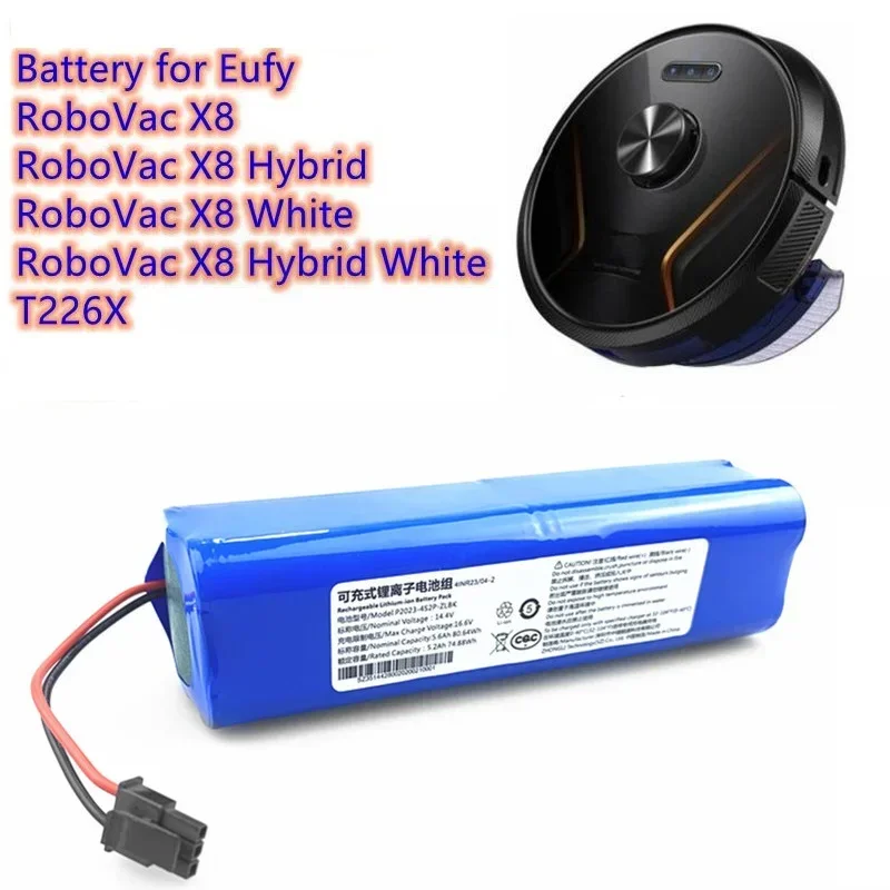 14.4V 5600mAh Replacement Battery For Eufy RoboVac X8 Series Hybrid Robot Vacuum Cleaner Accessories Parts
14.4V 5600mAh Replacement Battery For Eufy RoboVac X8 Series Hybrid Robot Vacuum Cleaner Accessories Parts