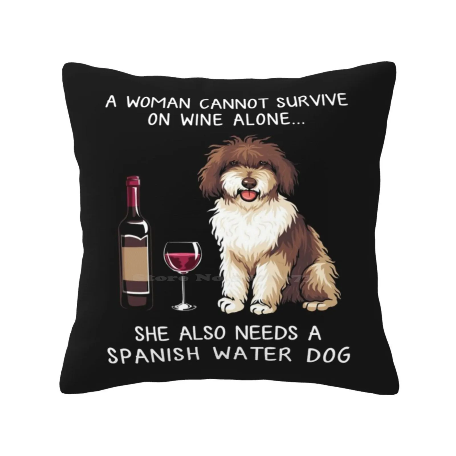 

Испанская вода и вино забавная наволочка для собаки мама забавная Собака Собачка забавная кошка и собака и вино забавная собака для влюбленных