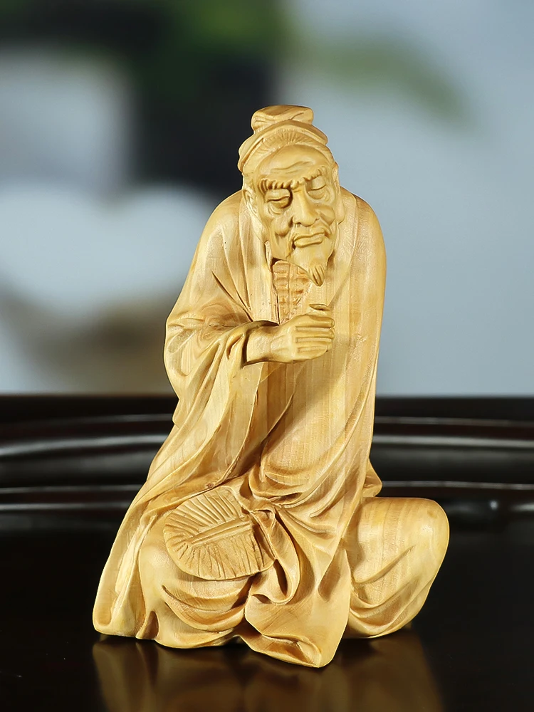Lu Yu Drinking Tea Boxwood Carving - Solid Wood Tea Pet, Tea Ceremony Craft Decoration, Ideal for Collections and Gifts
Lu Yu Drinking Tea Boxwood Carving - Solid Wood Tea Pet, Tea Ceremony Craft Decoration, Ideal for Collections and Gifts