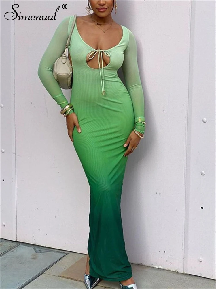 Simenual 90s Rave Prom Outfits Elegant Fashion Lady Gradient Deep V Maxi Dresses Sexy Backless Bandage A-Line Dress Slim Party
Simenual 90s Rave Prom Outfits Elegant Fashion Lady Gradient Deep V Maxi Dresses Sexy Backless Bandage A-Line Dress Slim Party