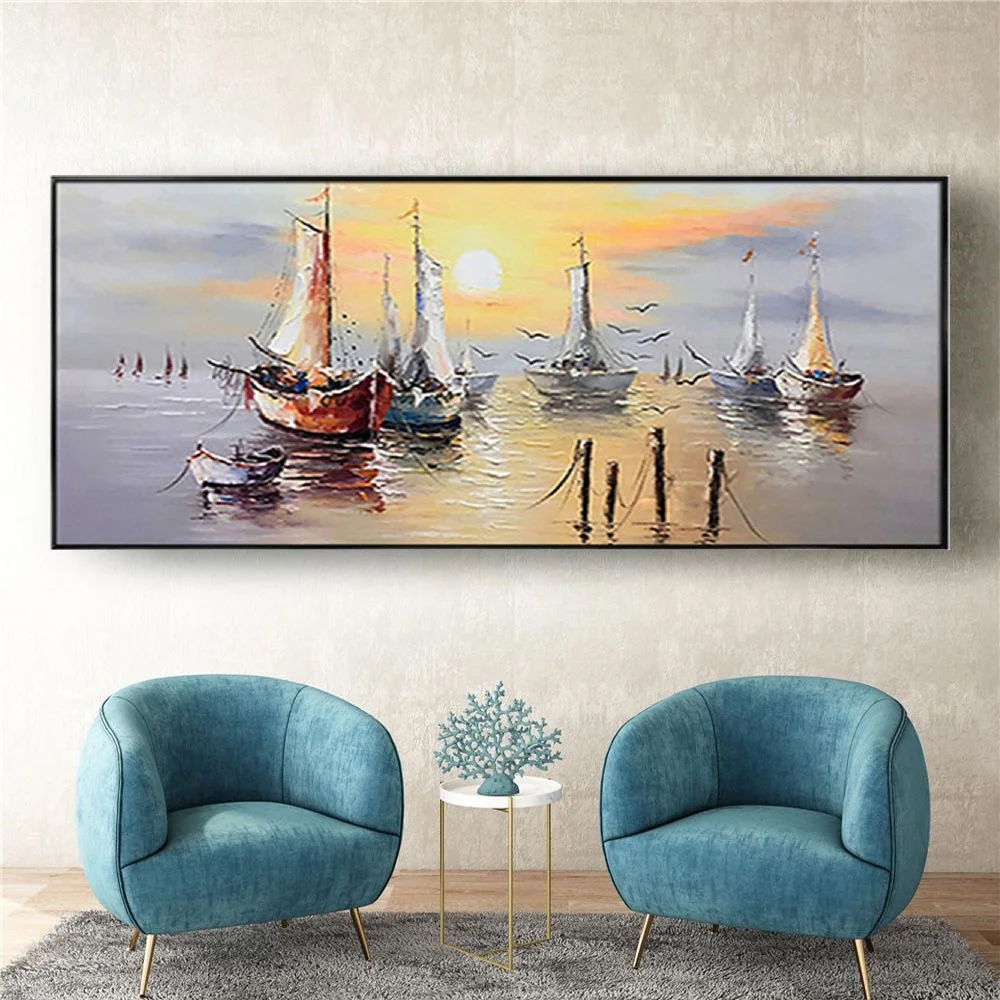 Handmade Seascape Canvas Poster Peace Harbor Sunset Wall Art Picture Palette Knife Abstract Ship Boat Oil Painting Decor Life
Handmade Seascape Canvas Poster Peace Harbor Sunset Wall Art Picture Palette Knife Abstract Ship Boat Oil Painting Decor Life