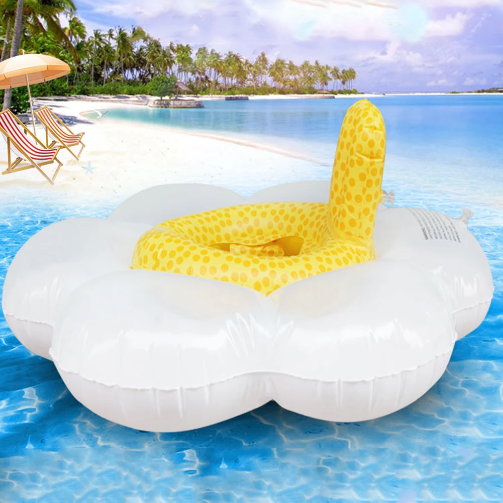 

Цветочное кольцо для бассейна, Надувное плавающее сиденье, аксессуары из ПВХ с удобной маленькой спинкой для лета, для пляжа, для детей 0-4