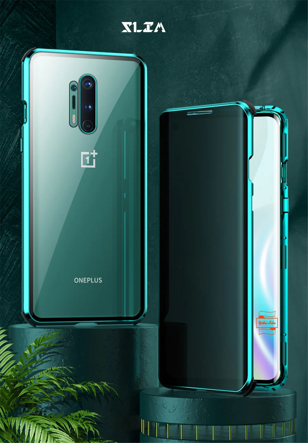 Yidai-Silu Anti-peeping Case Magnetic Metal Tempered Glass Film Screen Privacy Protection Cover for One Plus 8 Pro
Yidai-Silu Anti-peeping Case Magnetic Metal Tempered Glass Film Screen Privacy Protection Cover for One Plus 8 Pro