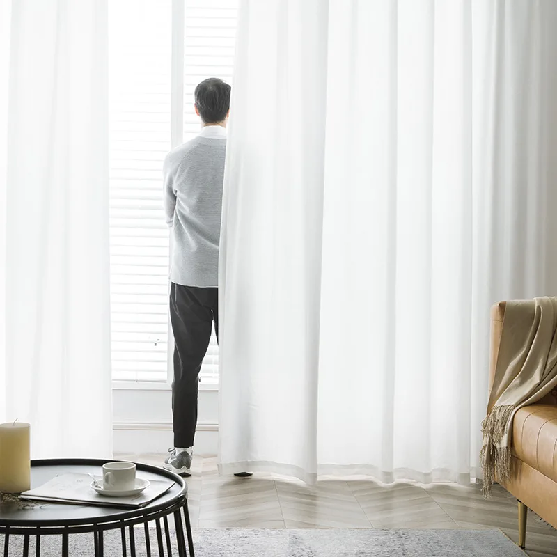 Customized European Pure White Tulle Curtains, Modern Living Room and Bedroom Translucent Curtains To Protect Privacy
Customized European Pure White Tulle Curtains, Modern Living Room and Bedroom Translucent Curtains To Protect Privacy