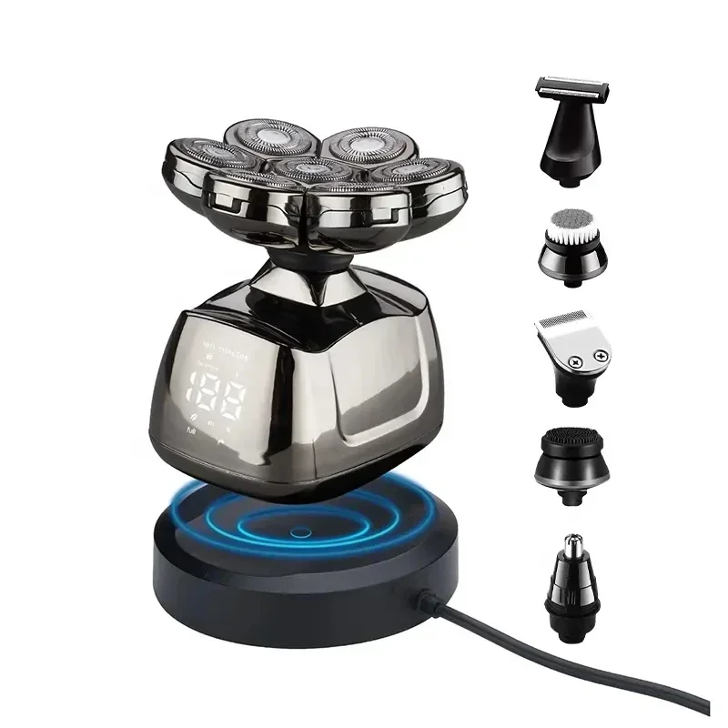 Resuxi JK-1360 Multifunctional Set LCD 6-in-1 Electric Shaver Waterproof Induction Charging Base InterchangeTrimmer Bald Head
Resuxi JK-1360 Multifunctional Set LCD 6-in-1 Electric Shaver Waterproof Induction Charging Base InterchangeTrimmer Bald Head