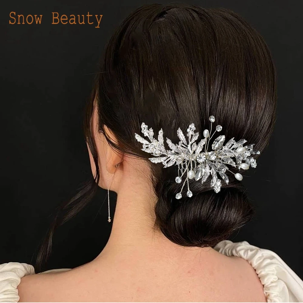 A83 Silver Gold Wedding Hair Comb Crystal Alloy Leaf Shape Bridal Headpiece Women Hair Jewelry Handmade Bridal Side Comb
A83 Silver Gold Wedding Hair Comb Crystal Alloy Leaf Shape Bridal Headpiece Women Hair Jewelry Handmade Bridal Side Comb