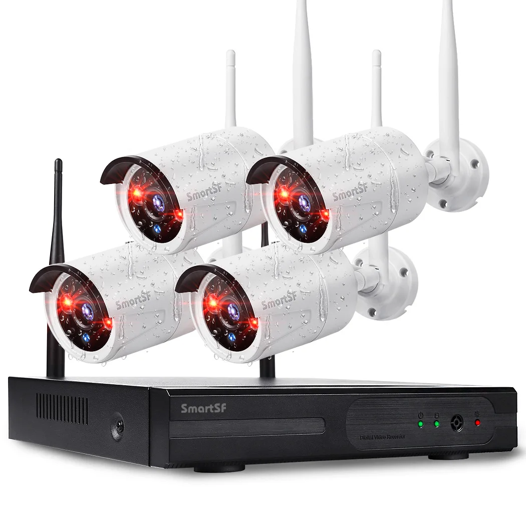 SmartSF 8CH Wireless CCTV System 1080P NVR 2MP IR-CUT Outdoor Video Recorder Camera IP Security System Video Surveillance Kit
SmartSF 8CH Wireless CCTV System 1080P NVR 2MP IR-CUT Outdoor Video Recorder Camera IP Security System Video Surveillance Kit